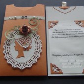 Money Envelope – Birthday Envelope for Money Gift – Copper Greeting Card – Anniversary Gift for Her – Birthday Invitations for Women
